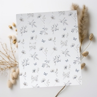 Journal sticker set - Delicate blue flower