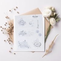 Journal stickerset- vintage blue flowers