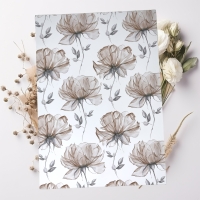 Journal stickers - set stoffige bloemen