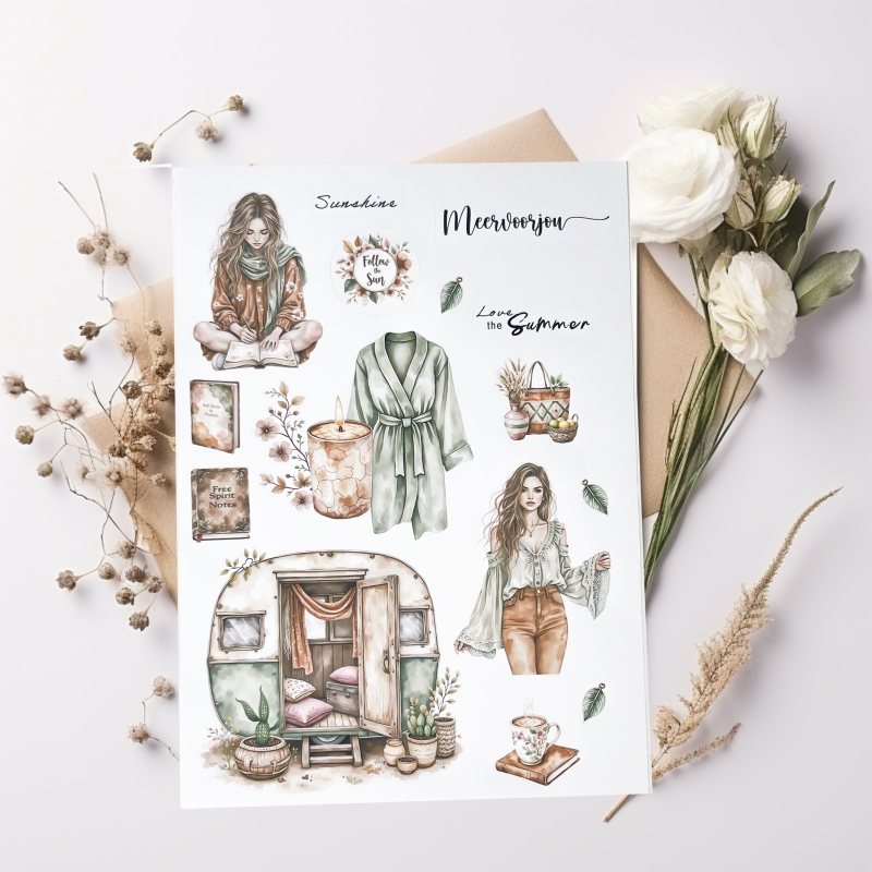 Journal sticker - Cozy Summer 01